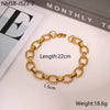Wholesale Women's Geometric And Heart Shape 18K Gold Electroplated Stainless Steel Bracelet In Fashion Style