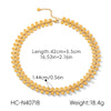 Wholesale Women's Geometric And Sunflower Pattern Gold Plated Stainless Steel Bracelet Jewelry