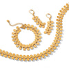 Wholesale Women's Geometric And Sunflower Pattern Gold Plated Stainless Steel Bracelet Jewelry