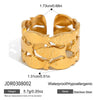 Wholesale Women's Geometric Animal Stainless Steel Rings With Vacuum Real Gold Plating In Pvd Furnace
