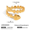 Wholesale Women's Geometric Animal Stainless Steel Rings With Vacuum Real Gold Plating In Pvd Furnace