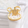 Wholesale Women's Geometric Animal Style Copper Zircon Electroplated Openstyle Nail Rings