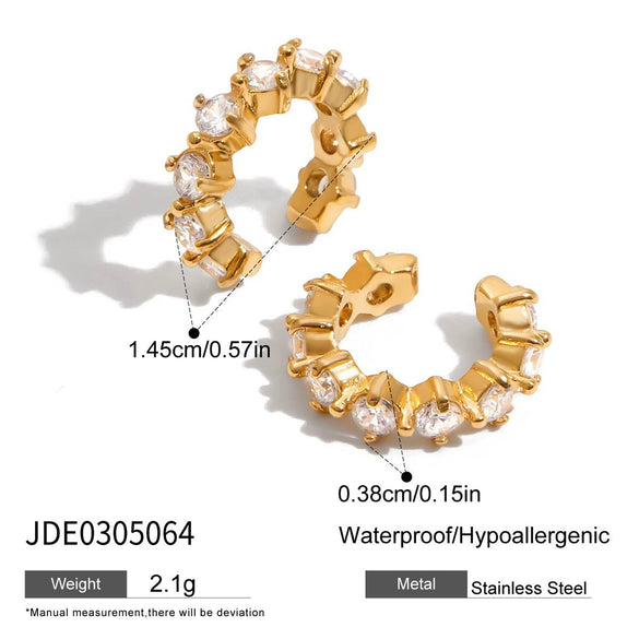 Wholesale Women's Geometric Animal Style Stainless Steel Electroplated Earrings And Ear Clips