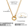 Wholesale Women's Geometric Animal Zodiac Stainless Steel 18K Gold Plated Pendant Necklace