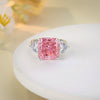 Wholesale Women's Geometric Aquamarine Ring In S925 Sterling Silver With Highcarbon Diamond Zircon