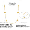 Wholesale Women's Geometric Bearshaped Heart Cross Stainless Steel And Titanium Steel Ball Chain Sweater Chain With Goldplated Inlaid Artificial Gemstones And Semiprecious Stones