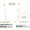 Wholesale Women's Geometric Bearshaped Heart Cross Stainless Steel And Titanium Steel Ball Chain Sweater Chain With Goldplated Inlaid Artificial Gemstones And Semiprecious Stones