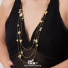 Wholesale Women's Geometric Bearshaped Heart Cross Stainless Steel And Titanium Steel Ball Chain Sweater Chain With Goldplated Inlaid Artificial Gemstones And Semiprecious Stones