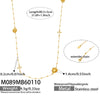 Wholesale Women's Geometric Bearshaped Heart Cross Stainless Steel And Titanium Steel Ball Chain Sweater Chain With Goldplated Inlaid Artificial Gemstones And Semiprecious Stones