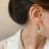 Wholesale Women's Geometric Big Circle Earrings 925 Sterling Silver Copper With Real Gold Plated And 5A Super Flash Zircon
