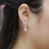 Wholesale Women's Geometric Bow Gems 225 Silver Electroplated Earrings