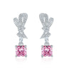Wholesale Women's Geometric Bow Gems 225 Silver Electroplated Earrings