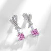 Wholesale Women's Geometric Bow Gems 225 Silver Electroplated Earrings