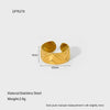 Wholesale Women's Geometric Bow Wave Doublelayer Open Ring 18K Gold Plated Stainless Steel