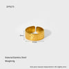 Wholesale Women's Geometric Bow Wave Doublelayer Open Ring 18K Gold Plated Stainless Steel