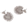 Wholesale Women's Geometric Cactus Heart Stainless Steel Electroplated 18K Gold Earrings