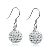 Wholesale Women's Geometric Cartoon Style S925 Sterling Silver Stud Earrings With Inlaid Crystal