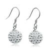 Wholesale Women's Geometric Cartoon Style S925 Sterling Silver Stud Earrings With Inlaid Crystal