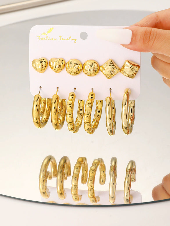 Wholesale Women's Geometric Ccb Electroplated Earrings