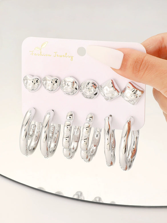 Wholesale Women's Geometric Ccb Electroplated Earrings