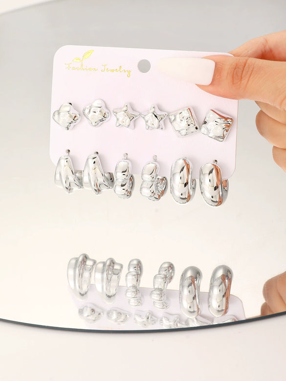 Wholesale Women's Geometric Ccb Electroplated Earrings