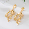 Wholesale Women's Geometric Circle Dolphin Electroplated Alloy And Stainless Steel Earrings