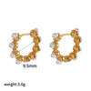 Wholesale Women's Geometric Circle Stainless Steel Diamondencrusted Hoop Earrings With Vacuum Plating In The Furnace
