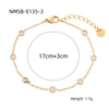 Wholesale Women's Geometric Colored Diamond Stainless Steel Titanium Steel Bracelet With 18K Vacuum Gold Plated Electroplating Treatment