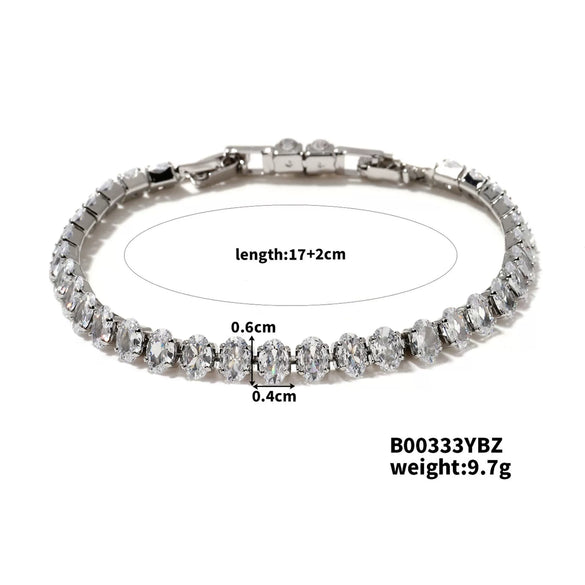 Wholesale Women's Geometric Copper Bracelet With Electroplating Treatment