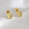 Wholesale Women's Geometric Copper Coffee Bean Earrings With Electroplating