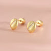 Wholesale Women's Geometric Copper Coffee Bean Earrings With Electroplating
