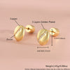 Wholesale Women's Geometric Copper Coffee Bean Earrings With Electroplating