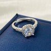 Wholesale Women's Geometric Copper Diamondencrusted Ring Square Princess Style