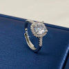 Wholesale Women's Geometric Copper Diamondencrusted Ring Square Princess Style