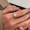 Wholesale Women's Geometric Copper Diamondencrusted Ring Square Princess Style