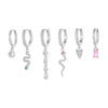 Wholesale Women's Geometric Copper Earrings Inlaid Zircon With Snake And Animal Patterns