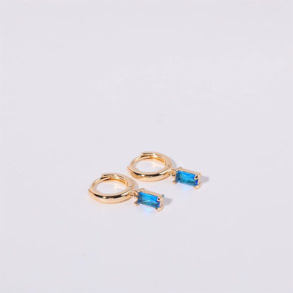 Wholesale Women's Geometric Copper Earrings With Diamond Design And High Color Retention