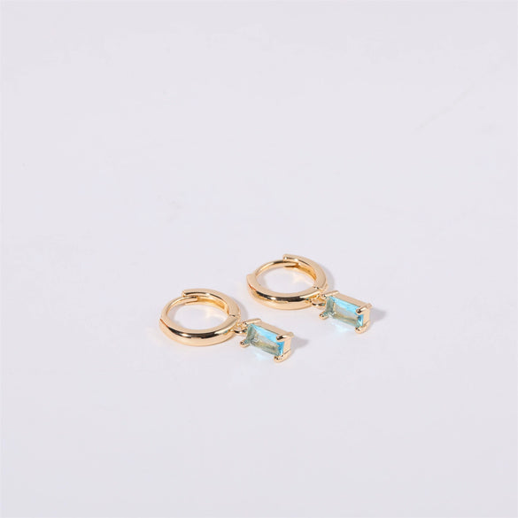 Wholesale Women's Geometric Copper Earrings With Diamond Design And High Color Retention