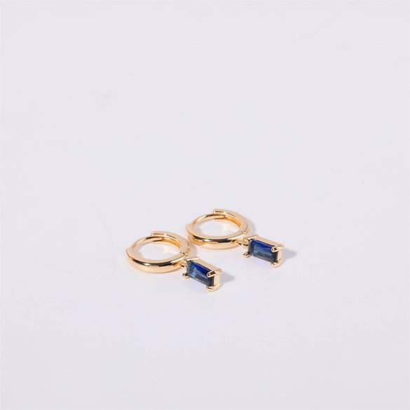 Wholesale Women's Geometric Copper Earrings With Diamond Design And High Color Retention
