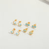 Wholesale Women's Geometric Copper Earrings With Facial Features And Expressions Style And Electroplating Treatment