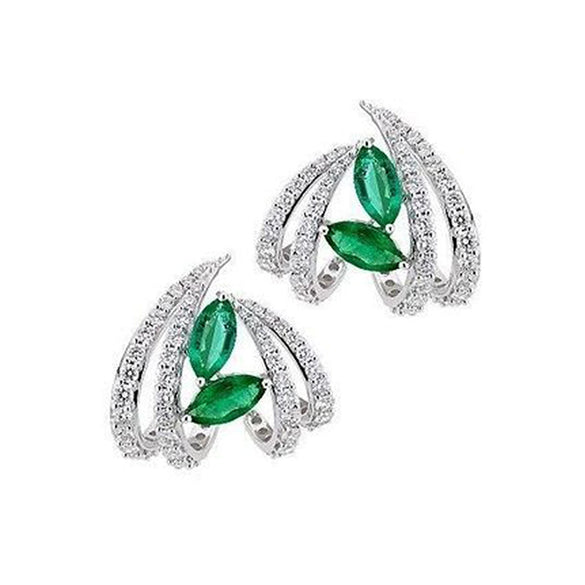 Wholesale Women's Geometric Copper Earrings With Flower And Leaf Patterns Allmatch And Fashionable