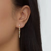 Wholesale Women's Geometric Copper Earrings With Gold Stone Strip Tassel And 14K Gold Plated