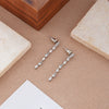 Wholesale Women's Geometric Copper Earrings With Gold Stone Strip Tassel And 14K Gold Plated