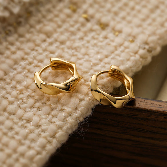 Wholesale Women's Geometric Copper Earrings With Real Gold Plating