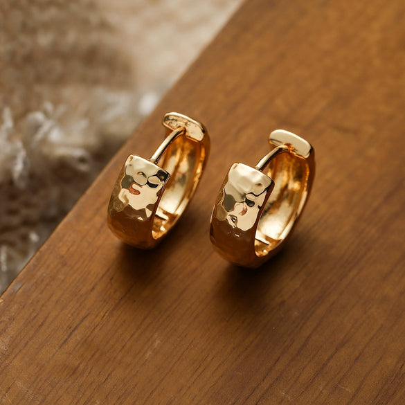 Wholesale Women's Geometric Copper Earrings With Real Gold Plating