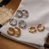 Wholesale Women's Geometric Copper Earrings With Real Gold Plating