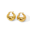 Wholesale Women's Geometric Copper Earrings With Texturized Electroplating