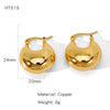 Wholesale Women's Geometric Copper Earrings With Texturized Electroplating