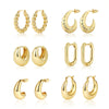 Wholesale Women's Geometric Copper Electroplated Gold Earrings Set Jewelry