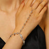 Wholesale Women's Geometric Copper Electroplated Imitation Zircon Sequin Tassel Finger Bracelet Jewelry